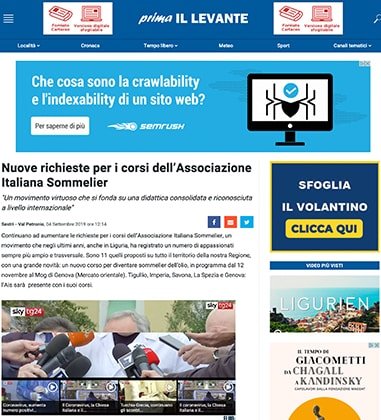 <p>Nuove richieste per i corsi dell’Associazione Italiana Sommelier</p>