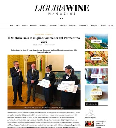 <p>È Michela Isola la miglior Sommelier del Vermentino 2019</p>