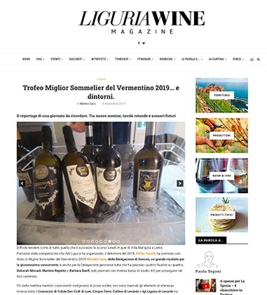 <p>Trofeo Miglior Sommelier del Vermentino 2019… e dintorni.</p>