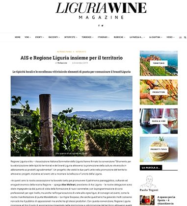 <p>AIS e Regione Liguria insieme per il territorio</p>