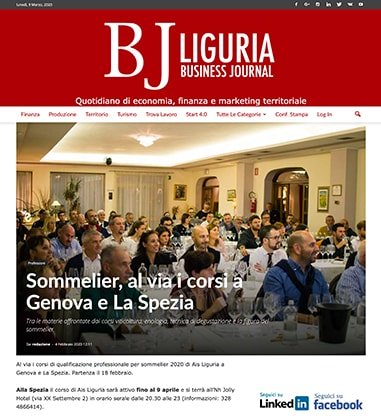 <p>Sommelier, al via i corsi a Genova e La Spezia</p>