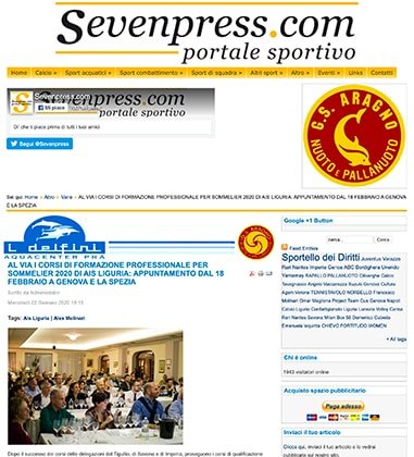 <p>Al via i corsi di formazione professinale per Sommelier 2020 di Ais Liguria: appuntamento dal 18 febbraio a Genova e La Spezia</p>