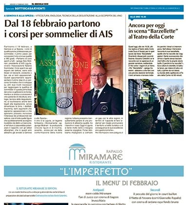 <p>Dal 18 febbraio partono i corsi per sommelier di AIS</p>