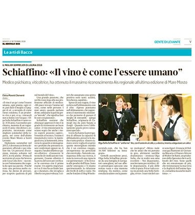 <p>Schiaffino: "Il vino è come l'essere umano"</p>