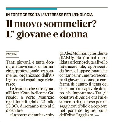 <p>Il nuovo sommelier? E' giovane e donna</p>