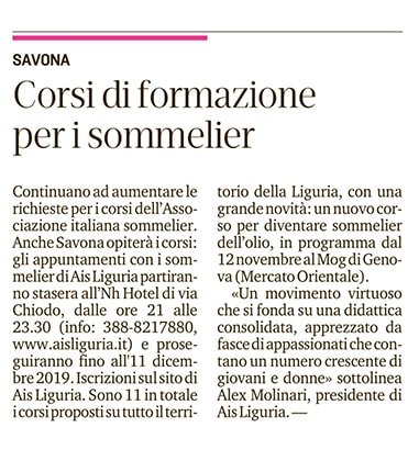 <p>Corsi di formazione per i sommelier</p>
