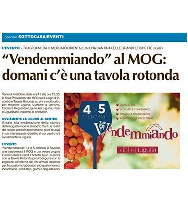 <p>"Vendemmiando" al Mog: domani c'è una tavola rotonda</p>