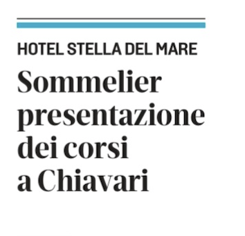 <p>LEVANTE. Sommelier presentazione dei corsi a Chiavari</p>