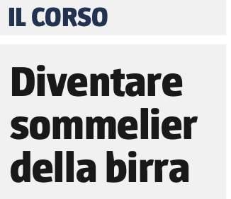 <p>Diventare Sommelier della Birra</p>