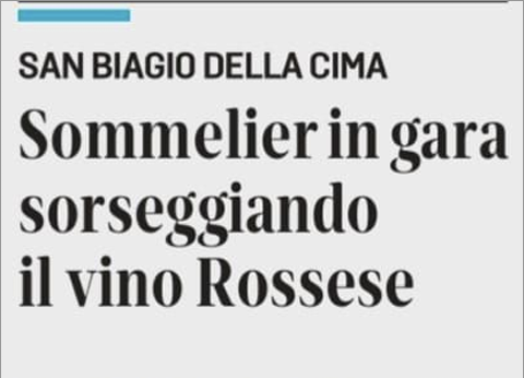 <p>Sommelier in gara, sorseggiando il vino Rossese</p>