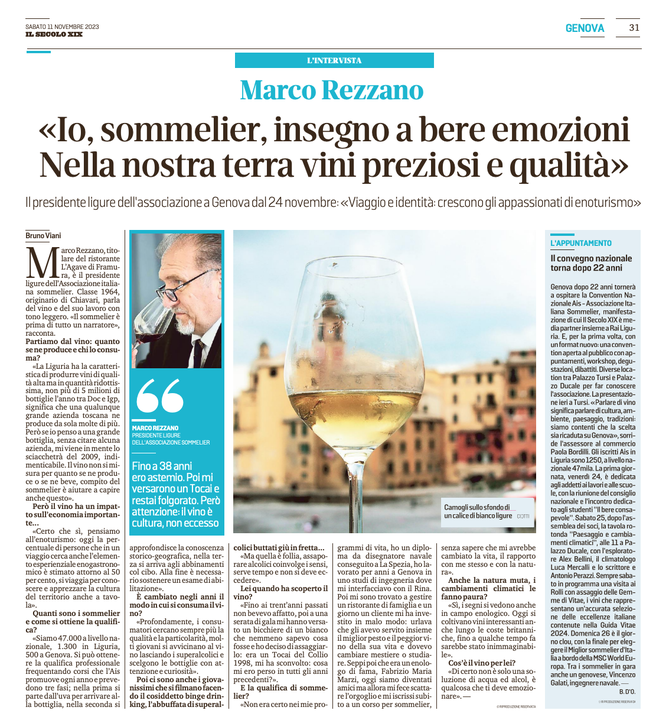 <p>"Io, sommelier, insegno a bere le emozioni. Nella nostra terra vini preziosi e qualità"</p>