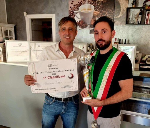 <p>Camporosso, Alessandro Frasca miglior sommelier della Liguria. Gibelli: "Importante risultato per la 'Terra del Rossese'"</p>