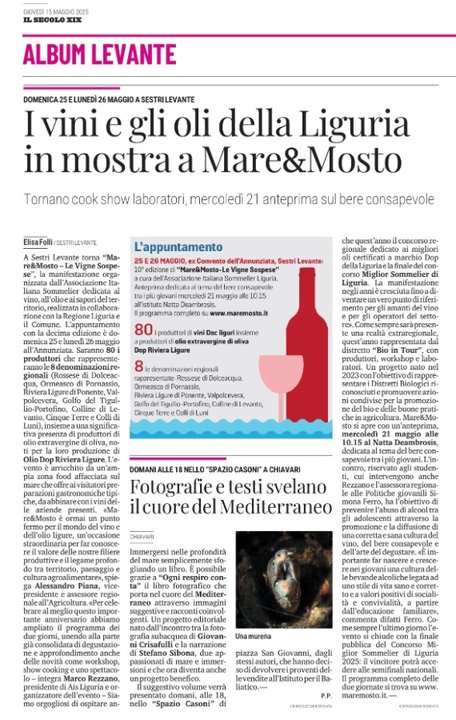 <p>I vini e gli oli della Liguria in mostra a Mare&Mosto</p>