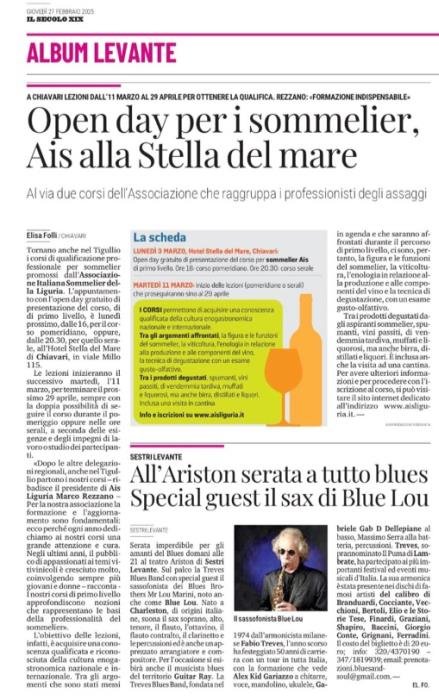 <p>Open day per i sommelier, Ais alla Stella del mare</p>