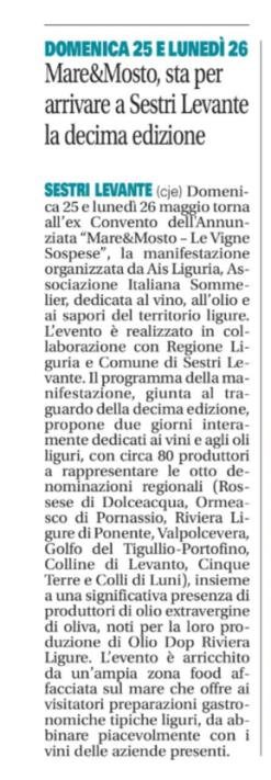 <p>Mare&Mosto, sta per arrivare a Sestri Levante la decima edizione</p>