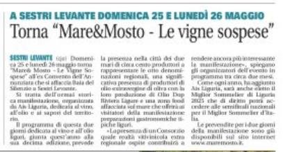 <p>Torna "Mare&Mosto&nbsp;- Le vigne sospese"</p>