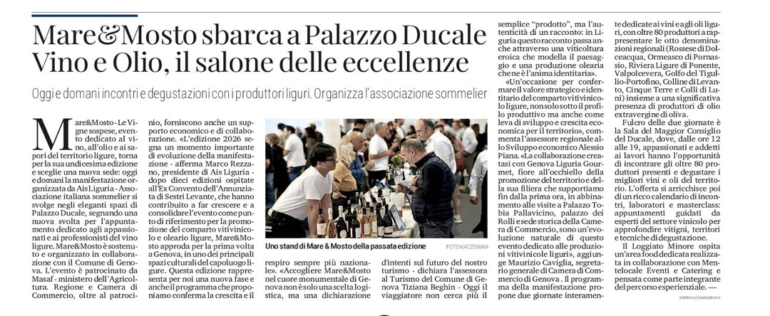 <p>Mare&Mosto sbarca a Palazzo Ducale. Vino e Olio, il salone delle eccellenze</p>